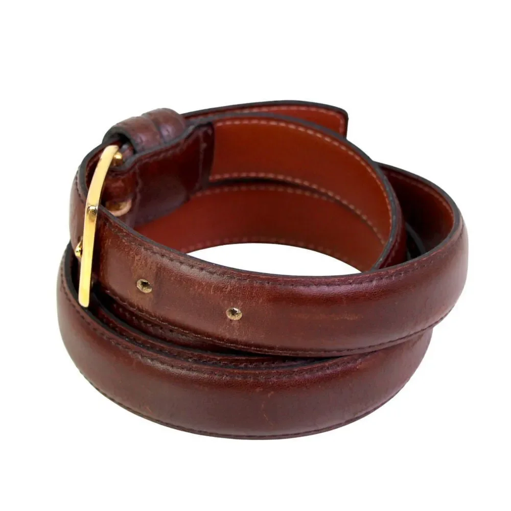 Made in USA BROWN GENUINE LEATHER 7/8